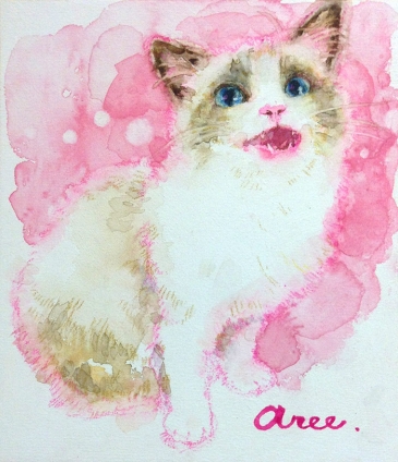 猫画像｜アートの綿毛♥アリーさん