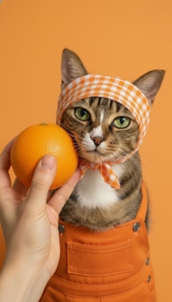 猫画像｜オレンジ娘ニャン！